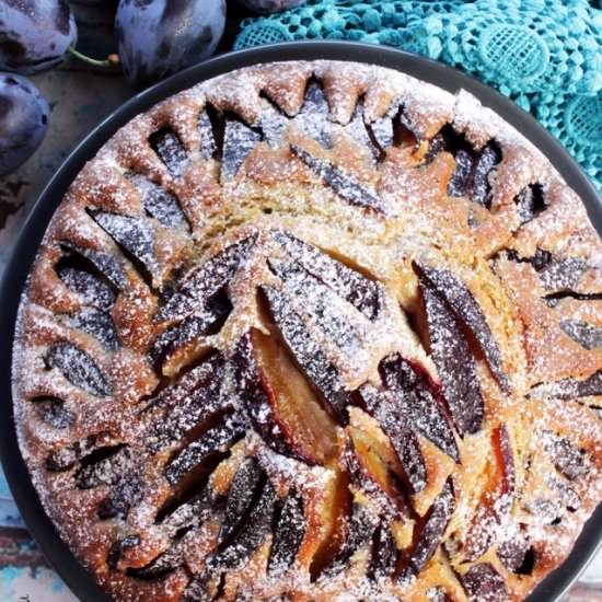 Fresh plum cake