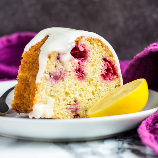 Lemon Raspberry Bundt Cake