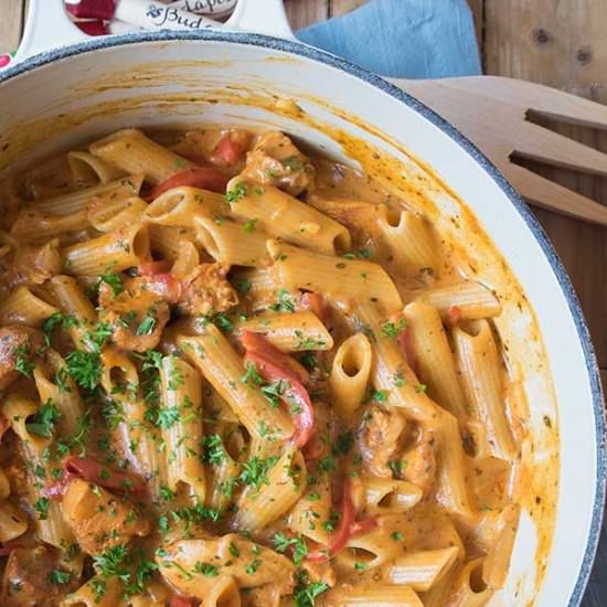 GF One Pot Chicken Paprikash Penne