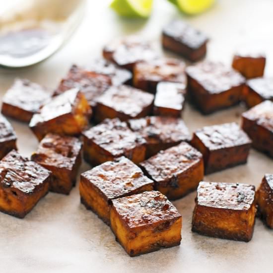 Crispy Baked Marinated Tofu
