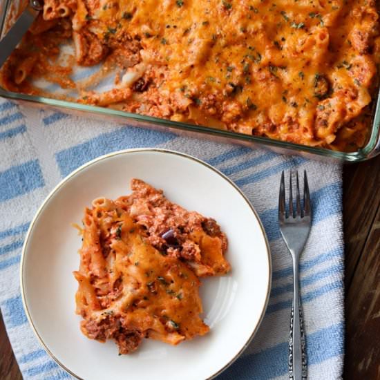 Super Simple Beef Ricotta Pasta