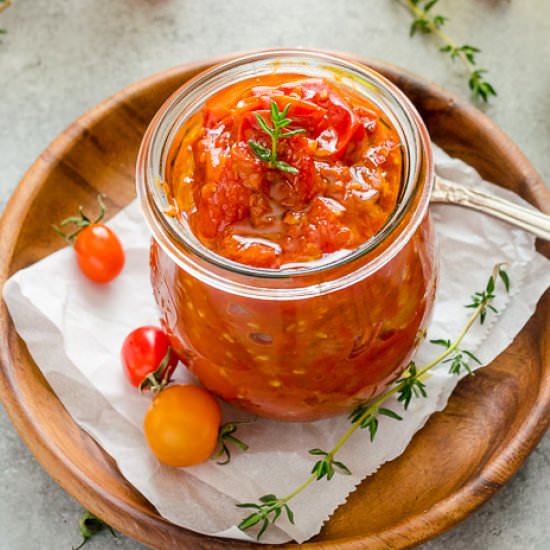 Small Batch Cherry Tomato Jam