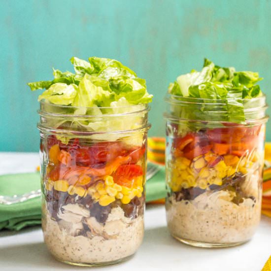 Southwestern Mason Jar Salads