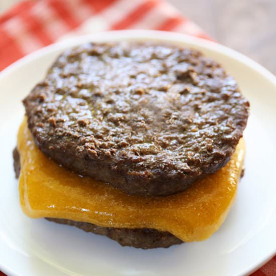 low carb double cheeseburger