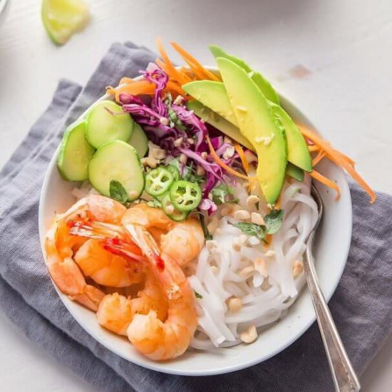 Shrimp Spring Roll Noodle Bowls