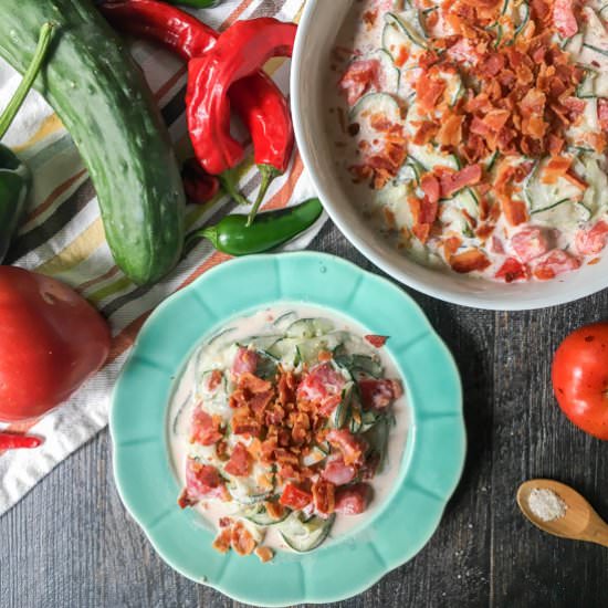 Ranch Bacon Cucumber & Tomatoes