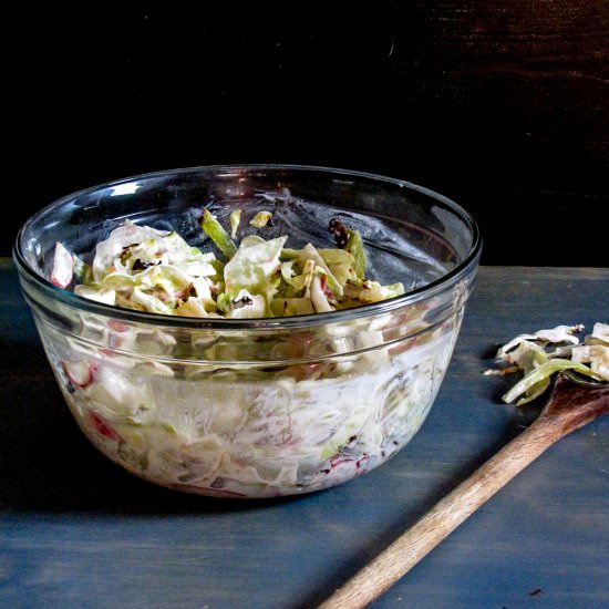 Roasted Radish Slaw