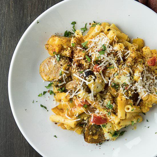 Easy Baked Ziti with Spicy Sausage
