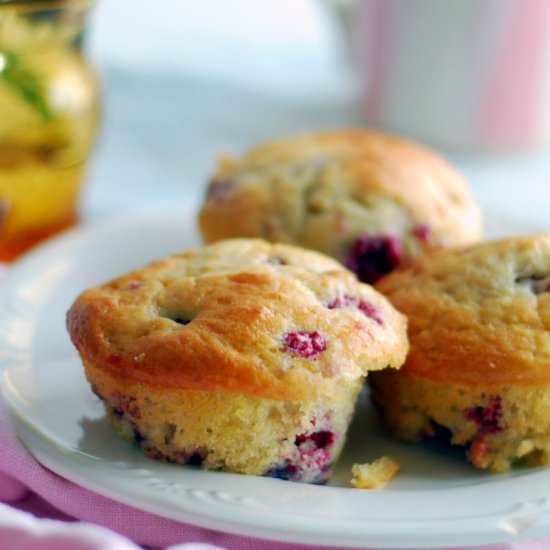 Generous Red Raspberry Muffins