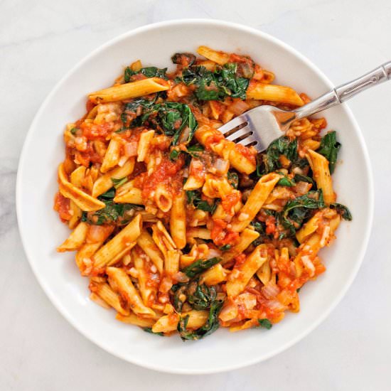 Penne Marinara with Kale