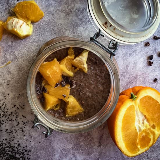 Chocolate Orange Chia Pudding