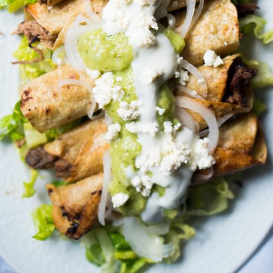 Crispy Mexican Beef Flautas
