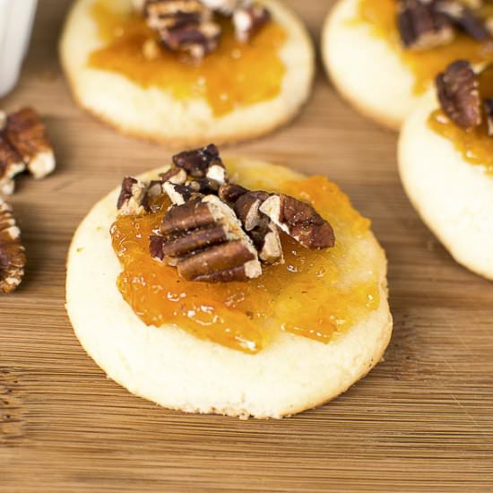 Jam and Pecan Cookies