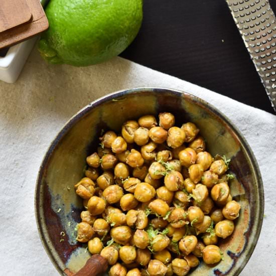 Roasted Chickpeas with Lime