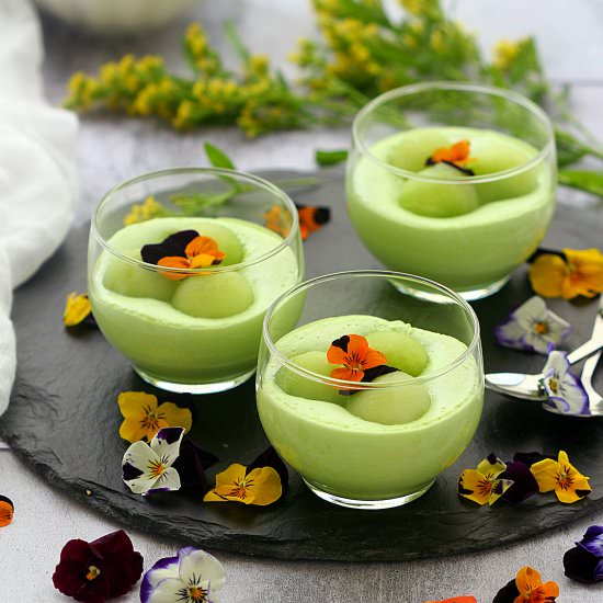 Honeydew Melon Mousse Cups