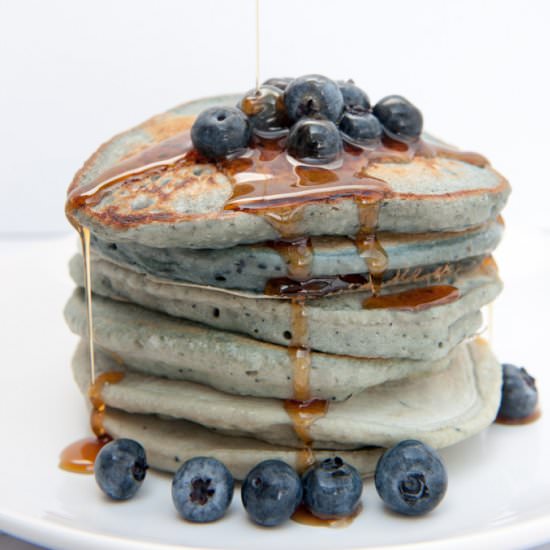 Vegan Blue-Berry Pancakes