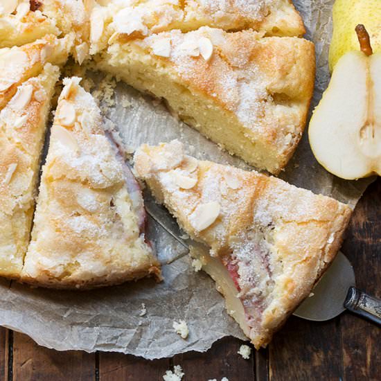 French Pear Cake with Crème Fraîche