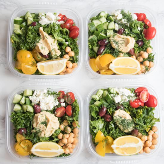 Mediterranean Kale and Quinoa Bowls