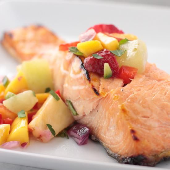 Salmon with Fresh Fruit Salsa