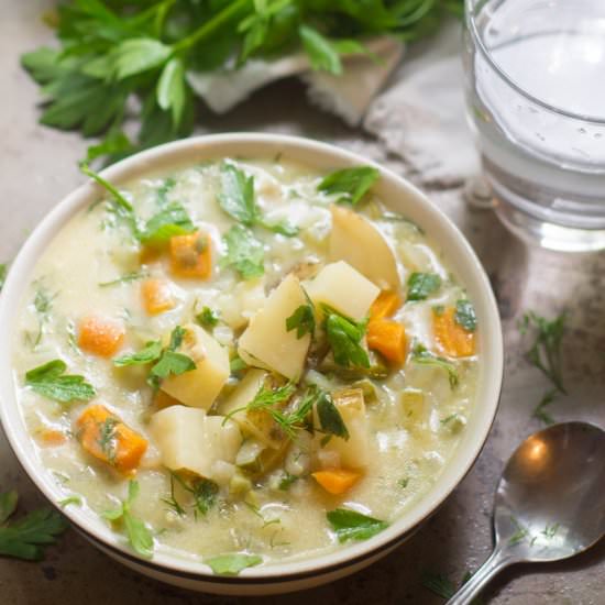 Dill Pickle Potato Chowder