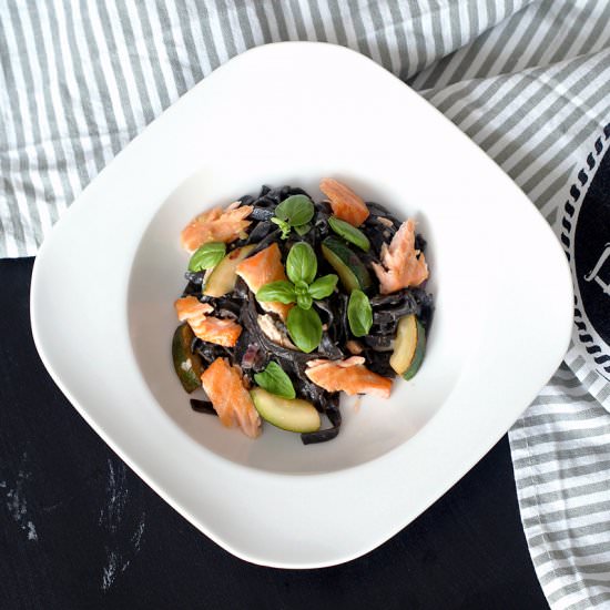 Pasta with Roast Salmon