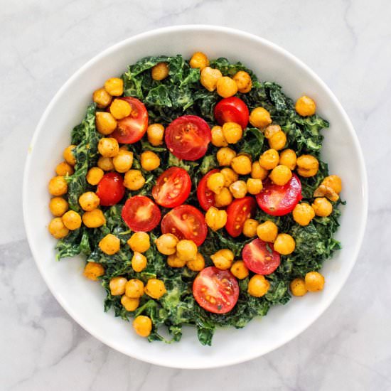 Kale Salad with Avocado Basil