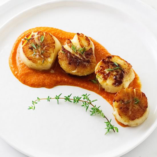 scallops with romesco sauce