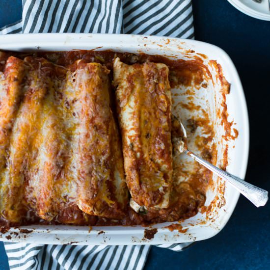 Beef and Cream Cheese Enchiladas