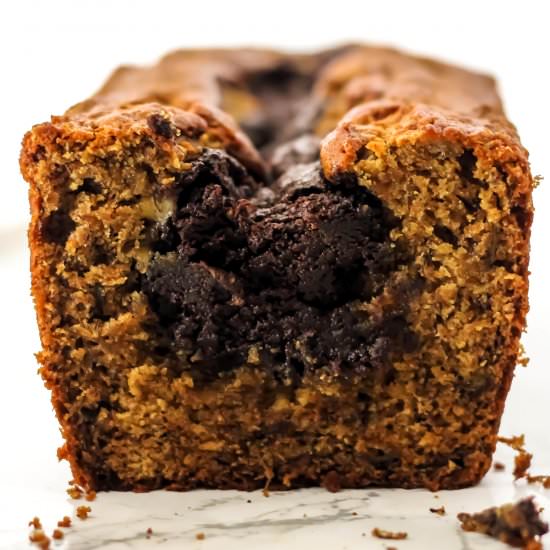 Banana Bread with Chocolate Center