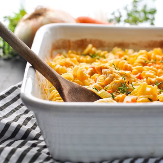 Dump & Bake Chicken Noodle Casserol