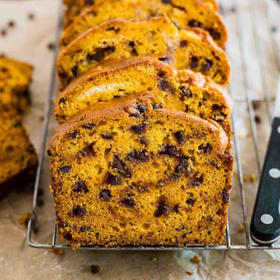 Pumpkin Chocolate Chip Bread