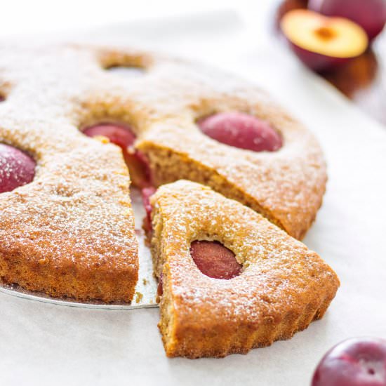 homemade plum tart