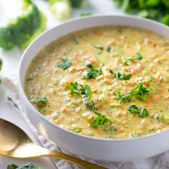 Paleo Broccoli Cheese Soup