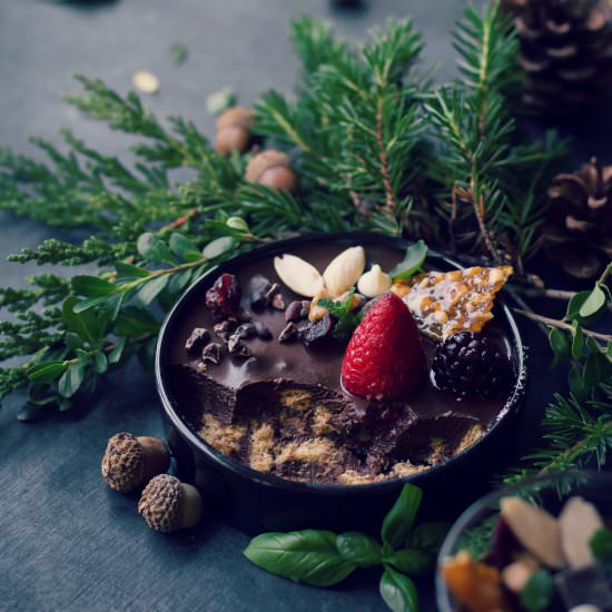 Vegan Chocolate Biscuit Pudding