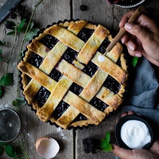 Blackberry Jam Lattice Tart