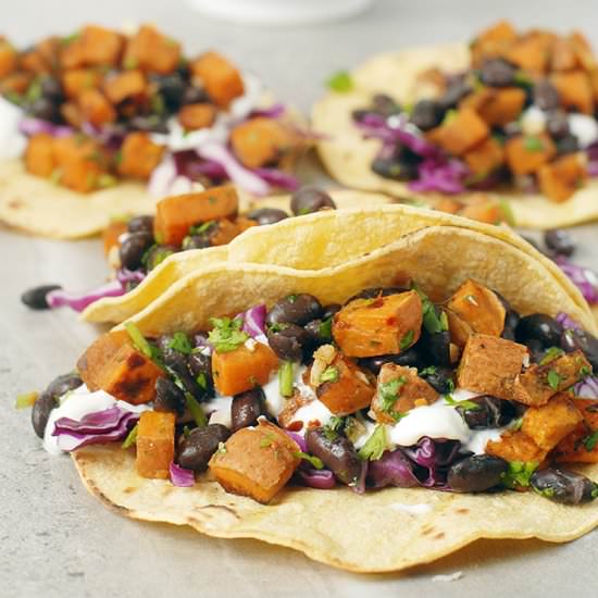 Sweet Potato Black Bean Tacos