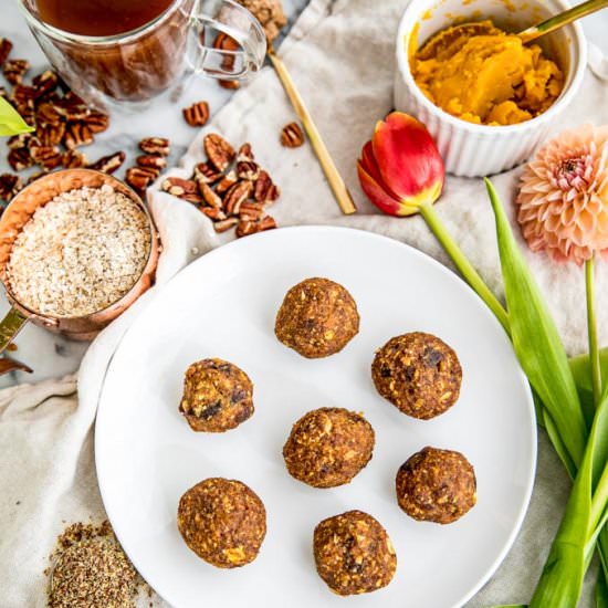 Pumpkin Pie Protein Balls No Bake