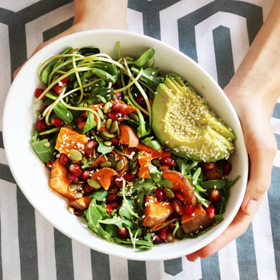 Sweet Potato Pomegranate Salad