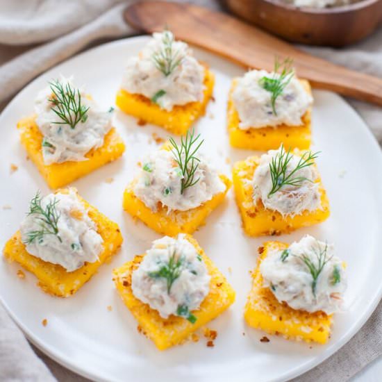 Smoked Trout Polenta Bites