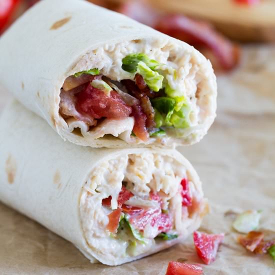 BLT Ranch Chicken Wraps