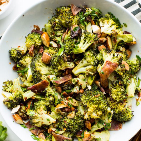 Crispy, Crunchy Roasted Broccoli Salad