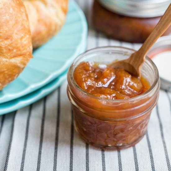 Salted Brown Sugar Roasted Peach Jam