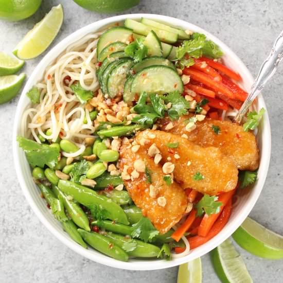 Thai Fish Noodle Bowl