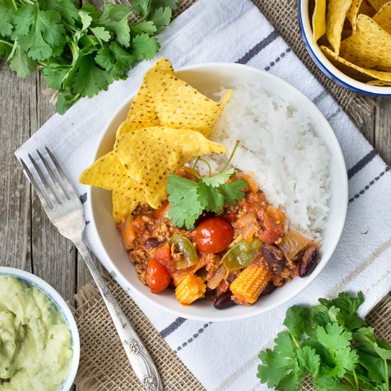 Lamb & Summer Vegetable Chilli