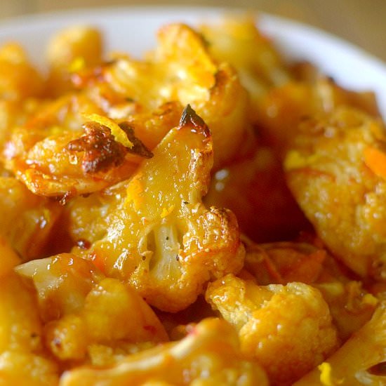 Orange Teriyaki Cauliflower Wings
