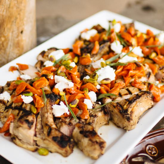 Maple Glazed Carrots with Chèvre