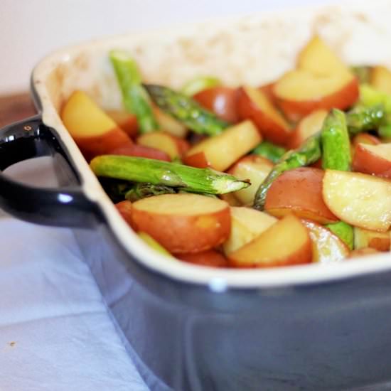 Balsamic Potatoes with Asparagus