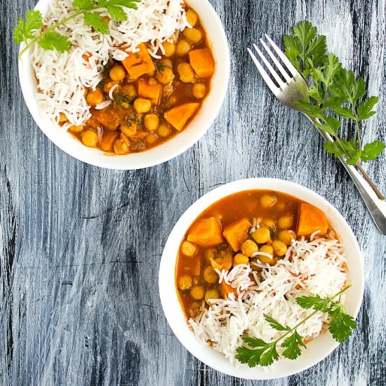 Sweet Potato Chickpea Curry