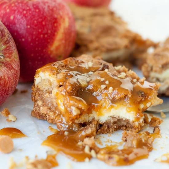 Butterscotch Apple Cheesecake Bars
