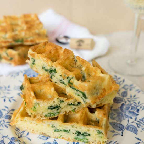 Spinach and Cheese Waffles